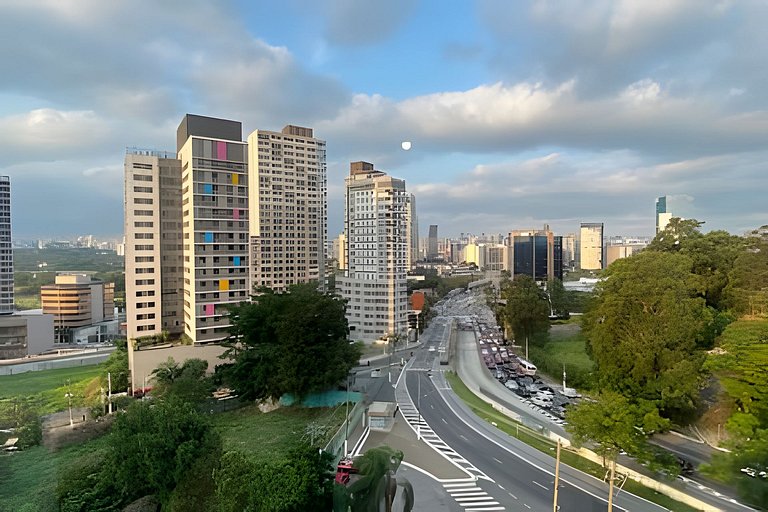 Studio com Vista Incrível, Piscina e Academia