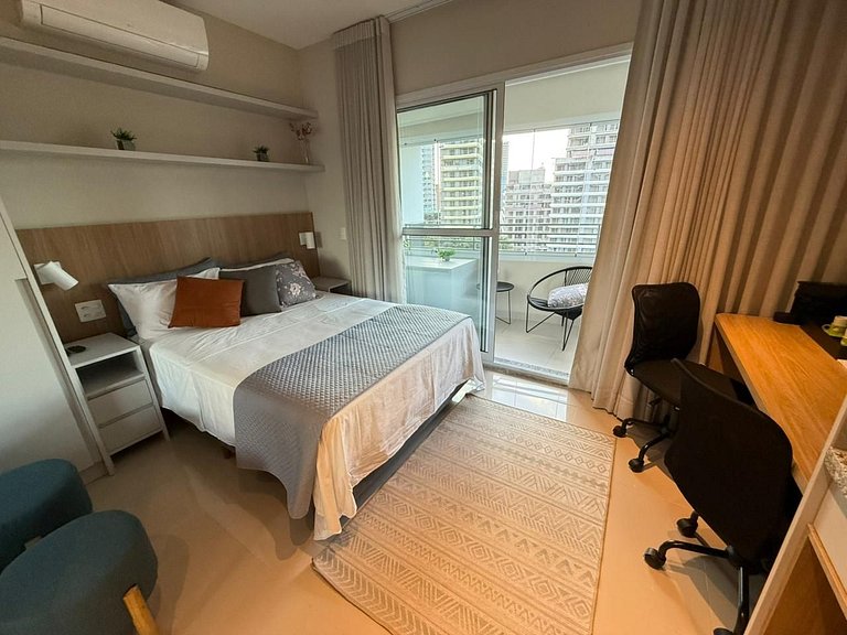 616 - Studio elegante e funcional com todo conforto