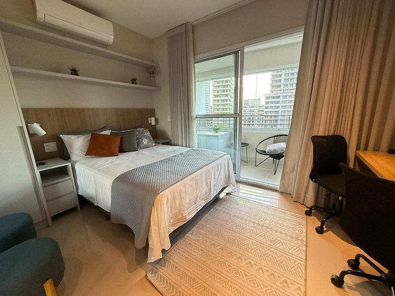 616 - Studio elegante e funcional com todo conforto