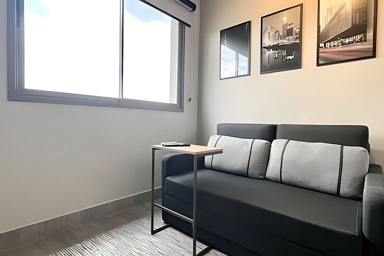 Studio no 22º andar c/ vista incrível Faria Lima