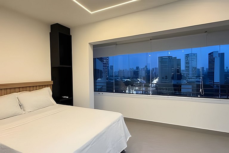 Studio Moderno com Vista Incrível da Cidade