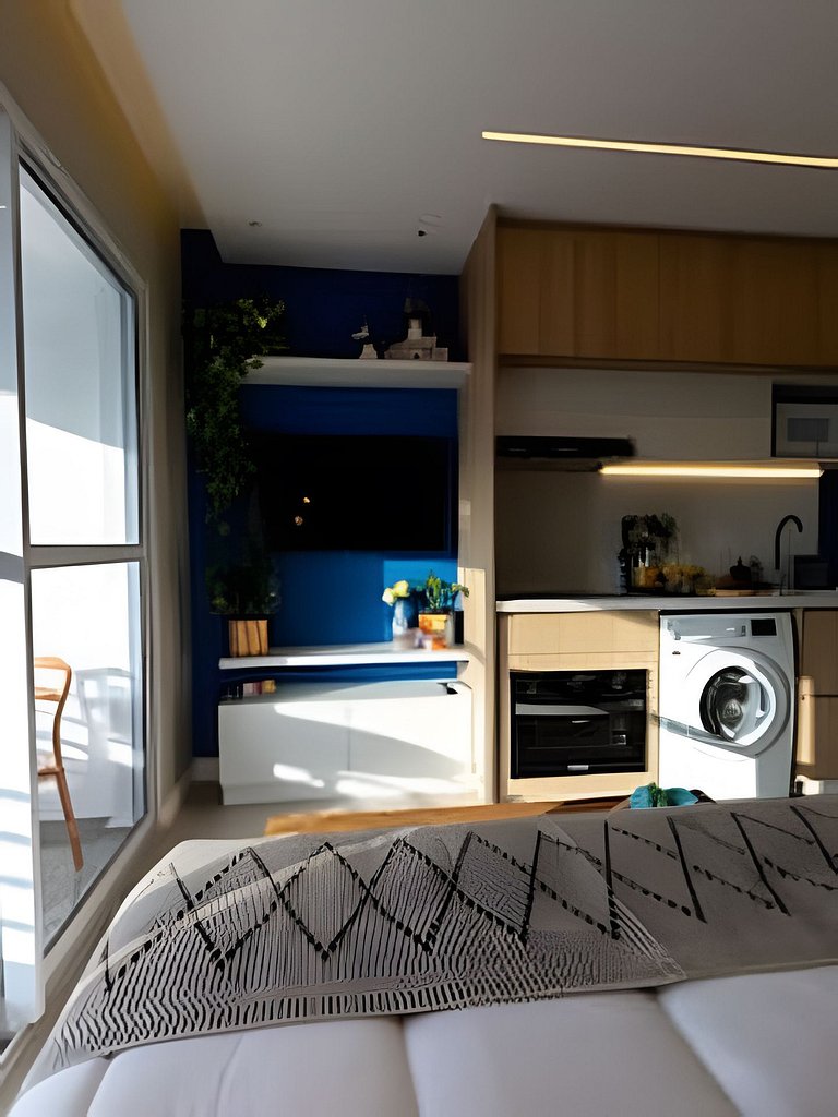 1610 - Studio Sofisticado | Conforto em Cada Detalhe