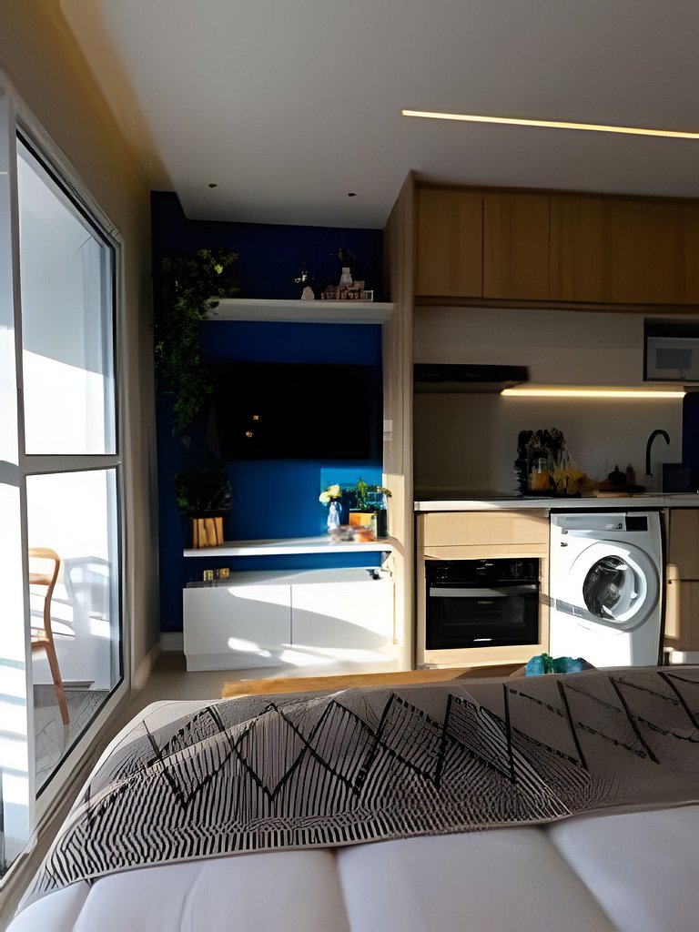 1610 - Studio Sofisticado | Conforto em Cada Detalhe
